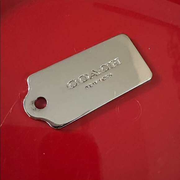 Coach Metallic Silver Bag Tag - Picture 3 of 4